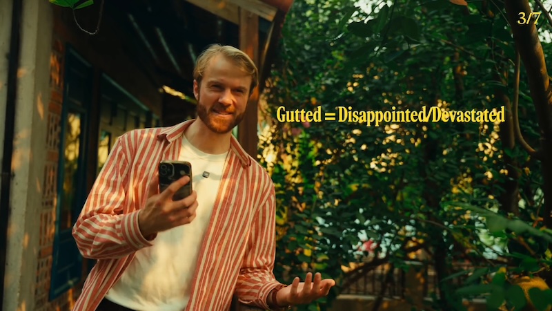 地道表達：gutted